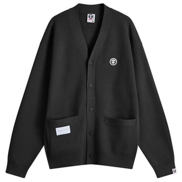 ベイシング エイプ メンズ アウター カーディガン ニット AAPE by A Bathing Ape Now Camo Badge Knit Cardigan Black ブラック