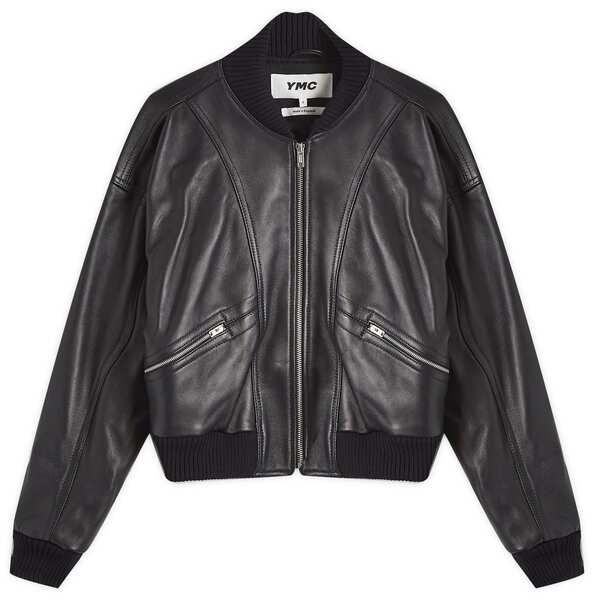 ワイエムシー レディース アウター ジャケット ブルゾン レザー YMC Tenor Leather Jacket Black ブラック