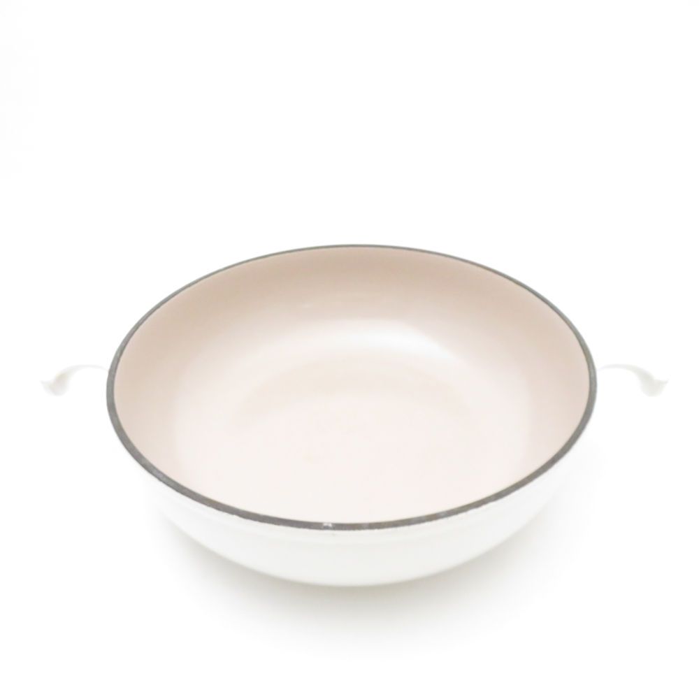 美品 Le Creuset ルクルーゼ Enzo Mari エンツォ マリ 浅型両手鍋 1点