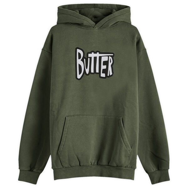 バターグッズ メンズ アウター パーカー スウェット Butter Goodsketch Applique Hoodie Fatigue