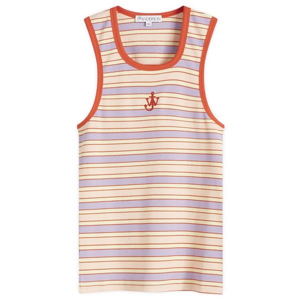 JWアンダーソン レディース アウター ベスト コントラスト JW Anderson Striped Contrastrim Vest Pink Multi ピンク