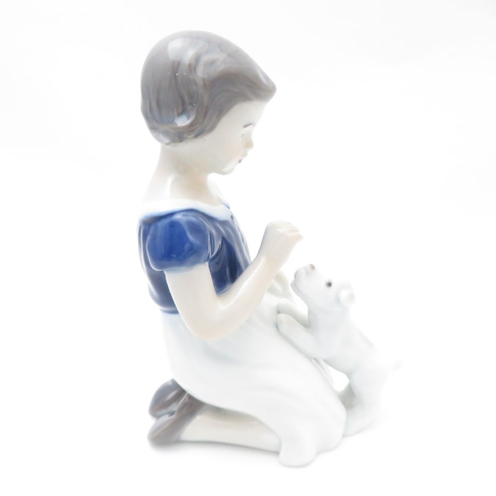 美品 ROYAL COPENHAGEN ロイヤルコペンハーゲン 少女と犬 フィギュリン