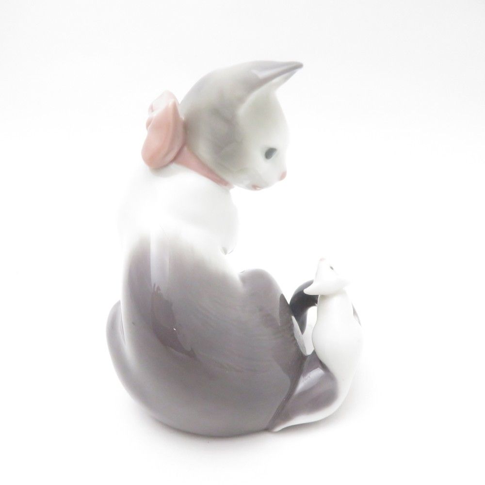 美品 LLADRO リヤドロ 驚いた仔猫ちゃん フィギュリン 置物 陶器 西洋