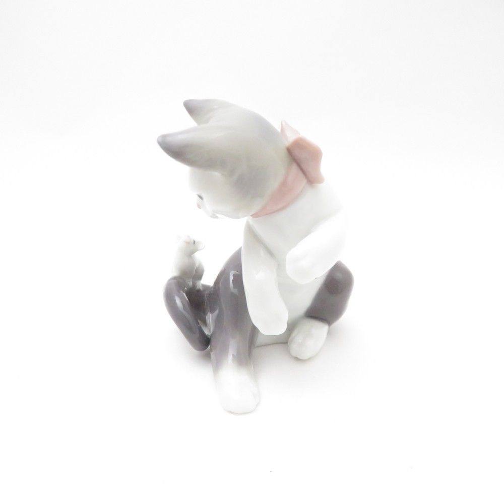 美品 LLADRO リヤドロ 驚いた仔猫ちゃん フィギュリン 置物 陶器 西洋