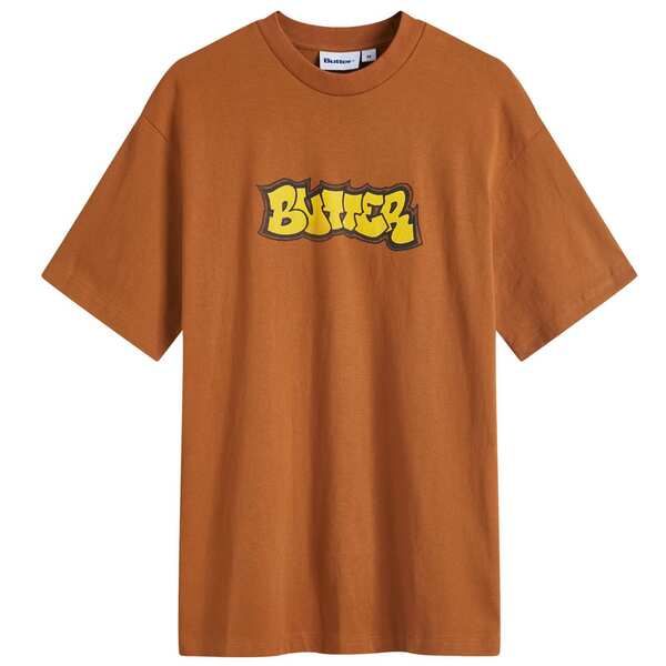 バターグッズ メンズ トップス Tシャツ Butter Goods Perspective TShirt Oak Brown ブラウン