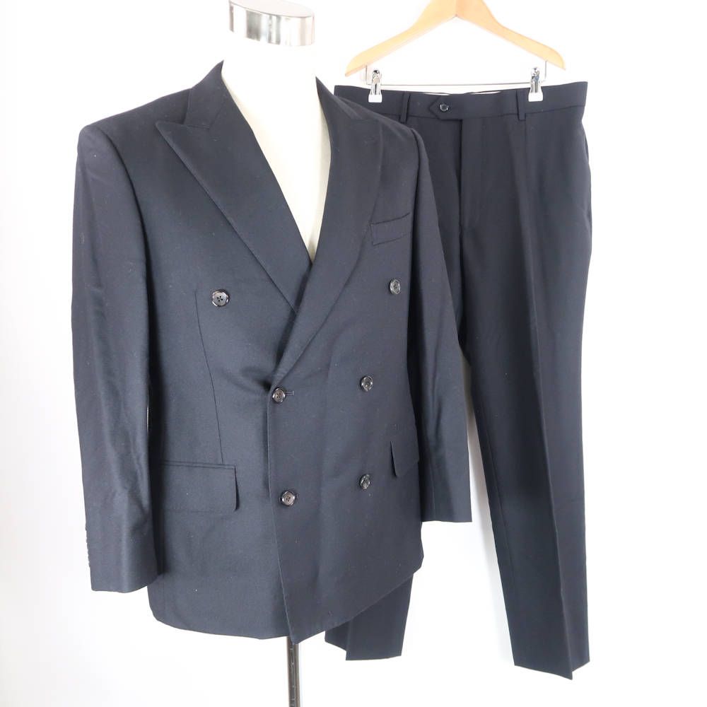 美品 J.PRESS ジェイプレス スーツ AB7 ウール100％ 総裏 ダブル メンズ AY6034A1 美品 J.PRESS ジェイプレス スーツ AB7 ウール100％ 総裏 ダブル