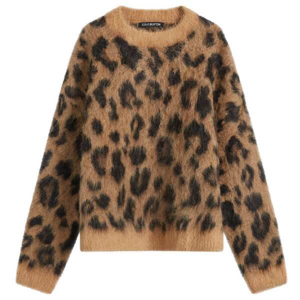 コール バクストン メンズ アウター パーカー スウェット シャツ ニット Cole Buxton Leopard Knit Sweatshirt Print アニマル