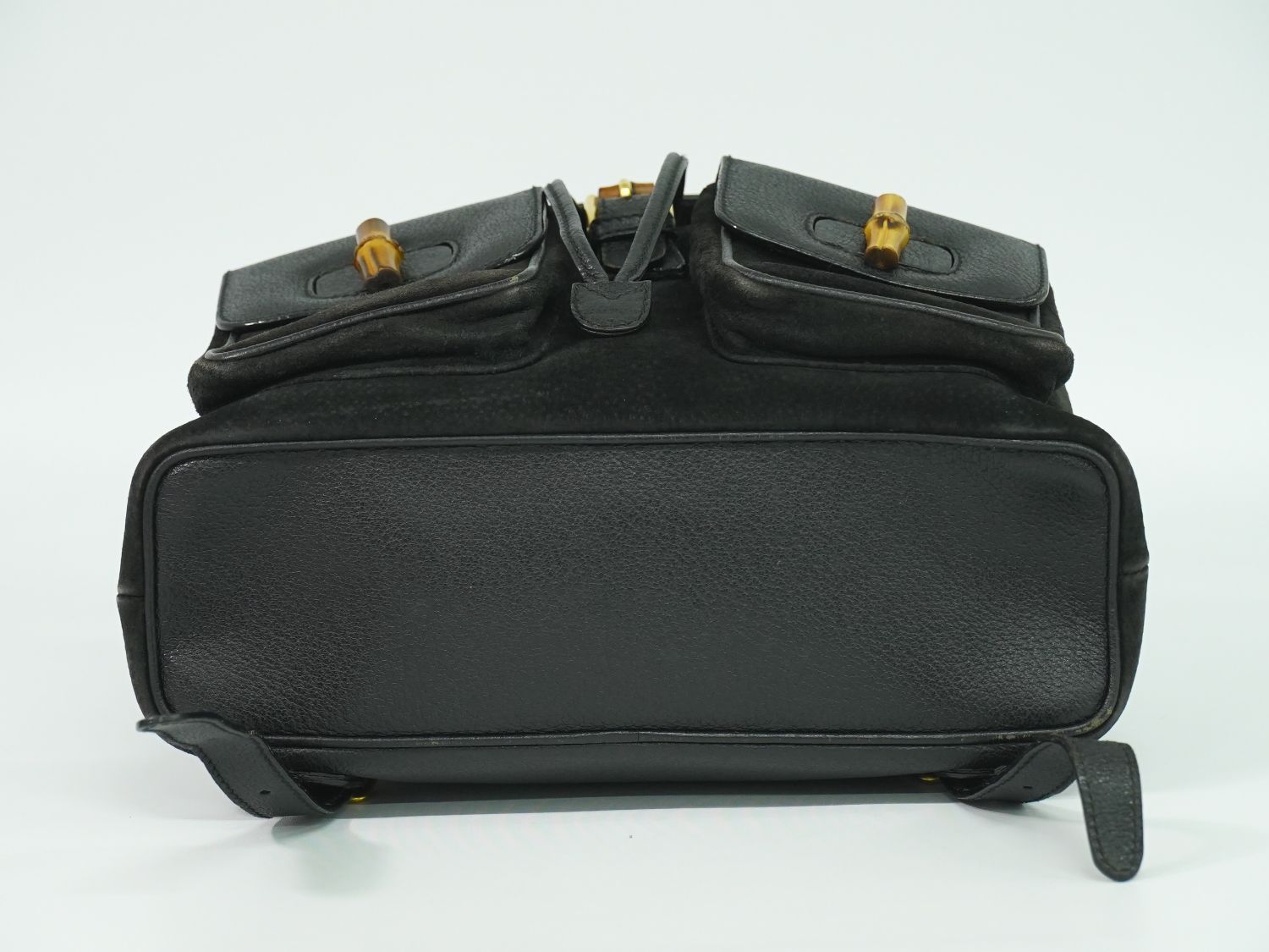 本物 グッチ GUCCI バンブー リュックサック バックパック スエード