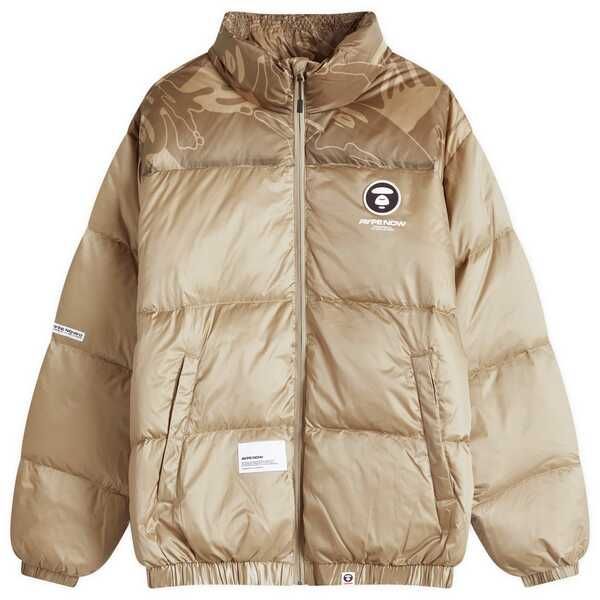 ベイシング エイプ メンズ アウター ジャケット ブルゾン ダウン AAPE by A Bathing Ape Now Camo Down Jacket Dark Beige ベージュ