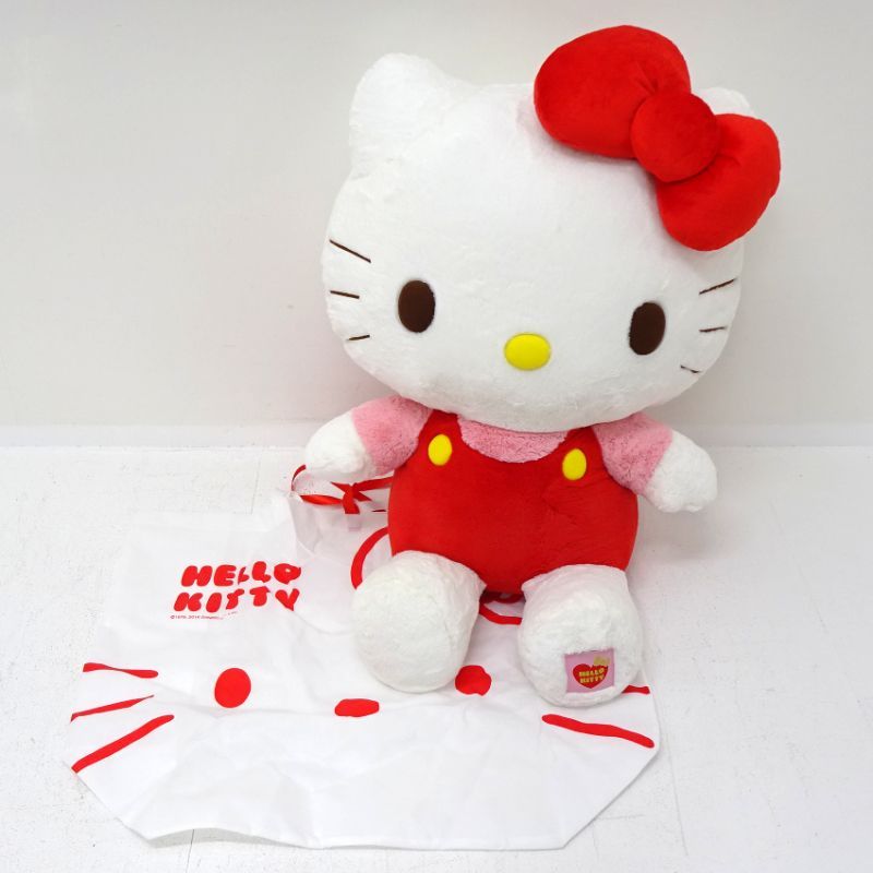 三重店】サンリオ ハローキティ ぬいぐるみ 4L ピンク バッグ付き【722