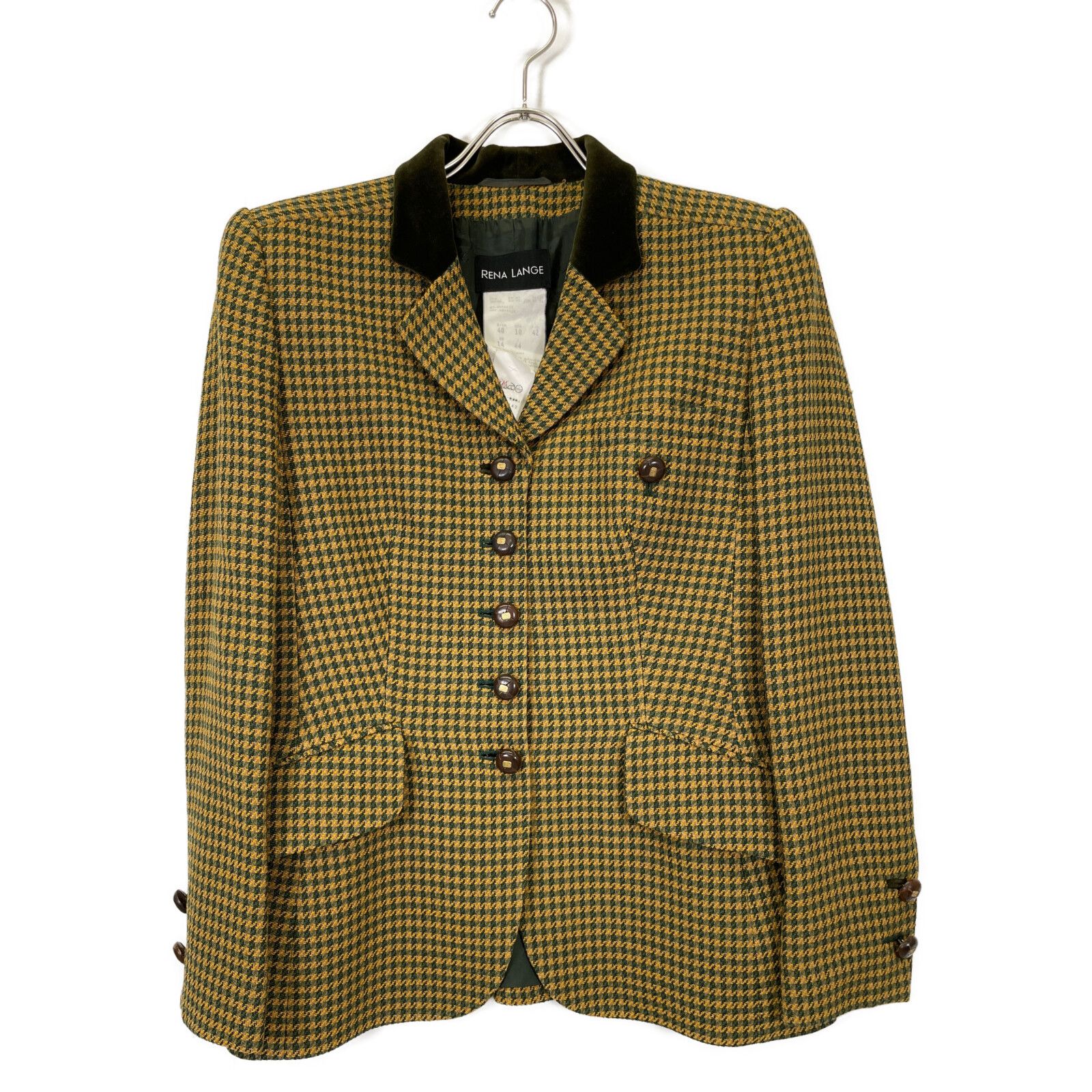 RENA LANGE レナランゲ ｶｰｷ×ｲｴﾛｰ ﾂｲｰﾄﾞｼﾞｬｹｯﾄ 40 - メルカリ
