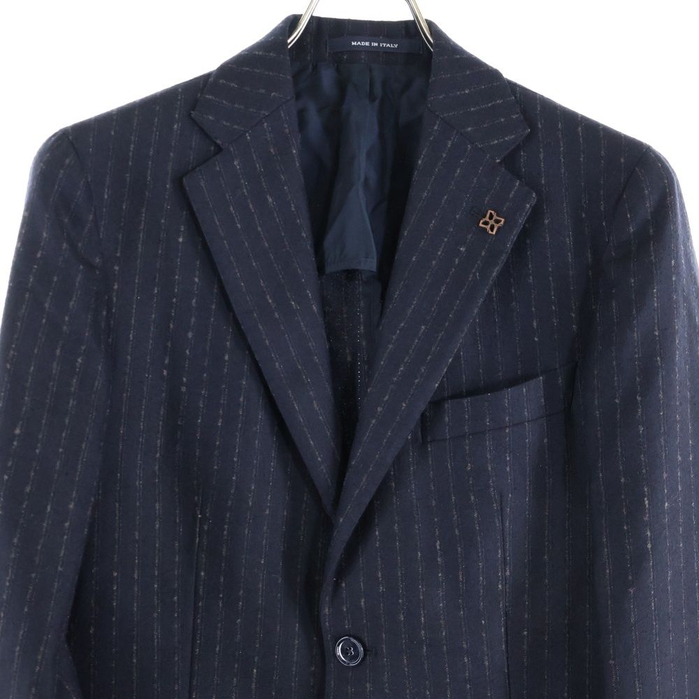 TAGLIATORE (タリアトーレ) ストライプ総柄 ラペルピン ウール 2B