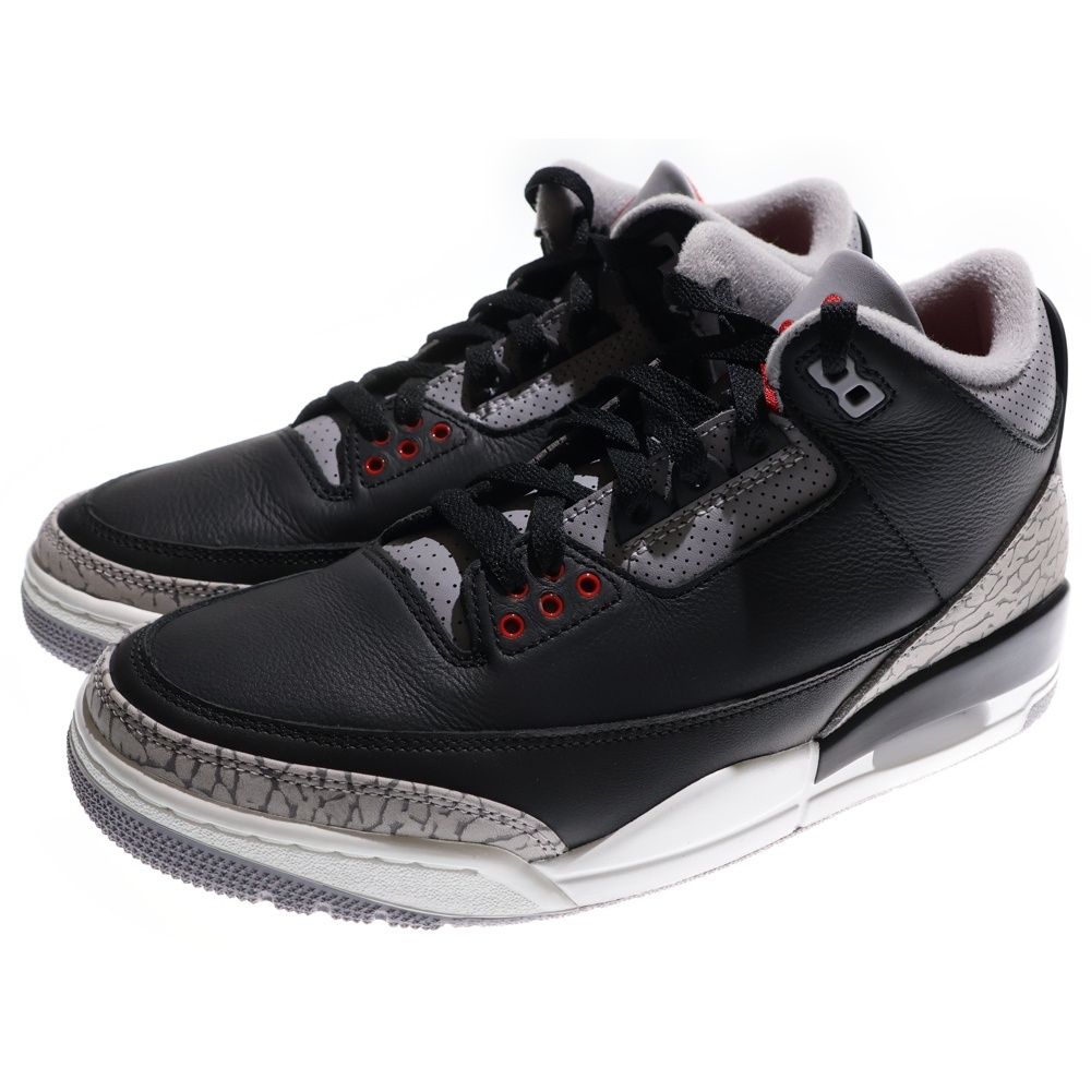 NIKE ナイキ AIR JORDAN 3 RETRO BLACK CEMENT DN 3707 010 エアジョーダン3 レトロ ブラックセメント ローカットスニーカー ブラック US 8 26 0 cm