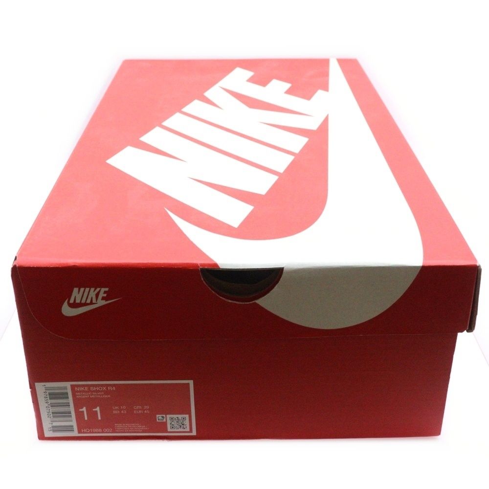  NIKE ナイキ SHOX R 4 ショックス ローカットスニーカー シルバー ブラック US 11 29 cm HQ 1988 002 スニーカー 靴