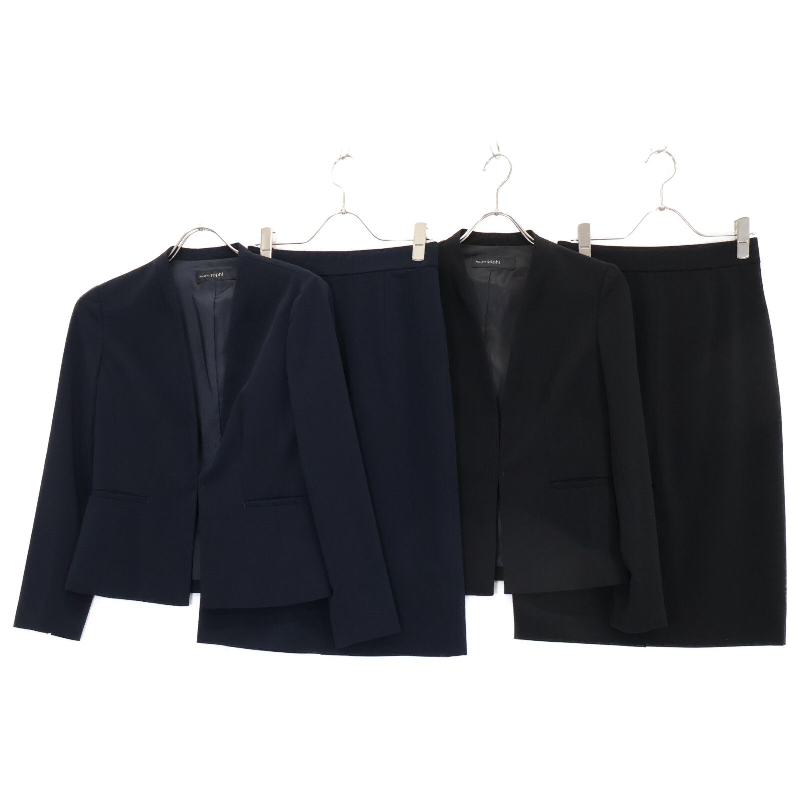 NOLLEY’S sophi ノーリーズソフィー ネイビー ブラック スーツ セットアップ 計2点 38