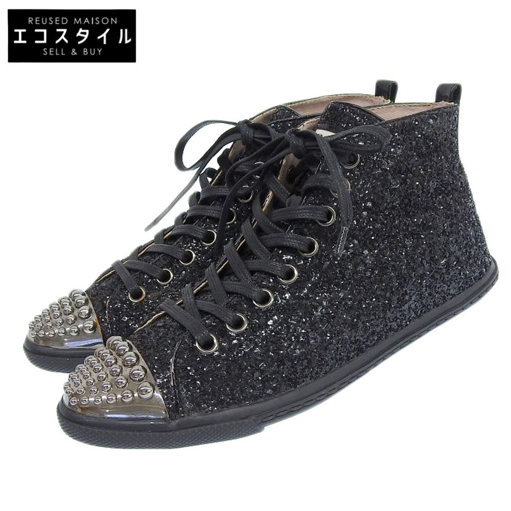 MIUMIU ミュウミュウ MIUMIU ミュウミュウ グリッター ハイカット