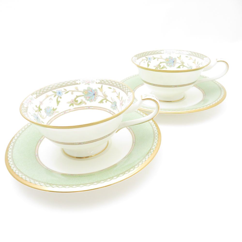 美品 Noritake ノリタケ YOSHINO ヨシノ カップ&ソーサー 2客 美品 Noritake ノリタケ YOSHINO ヨシノ カップ&ソーサー 2客