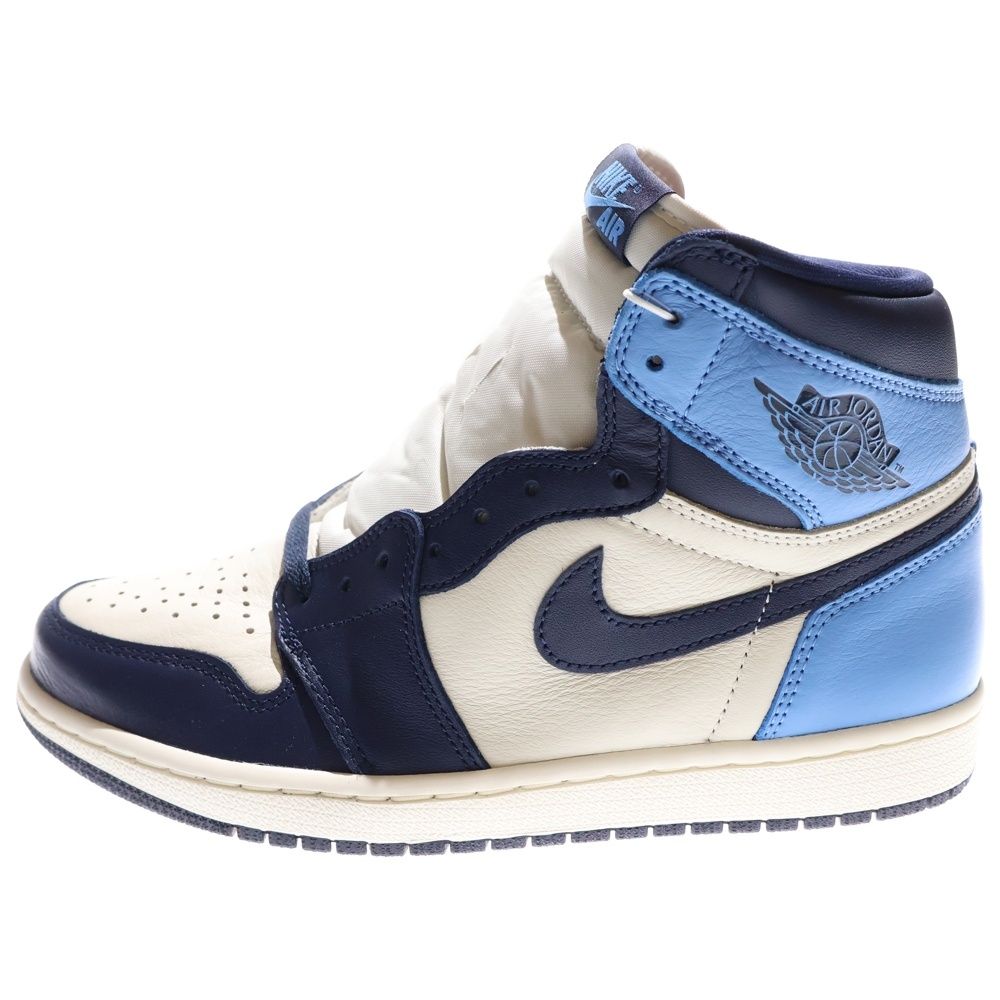 NIKE ナイキ AIR JORDAN 1 RETRO HIGH OG BLUE エアジョーダン1 レトロ オブシディアン ハイカットスニーカー ブルー ホワイト US 8 5 26 cm 555088 140