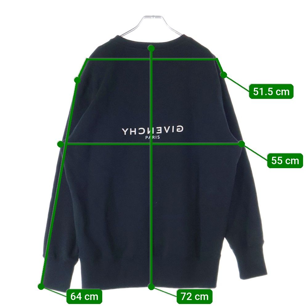 GIVENCHY (ジバンシィ) リバースロゴプリントクルーネック スウェット