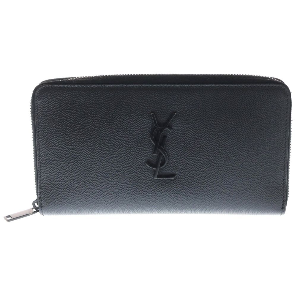 SAINT LAURENT PARIS サンローランパリ オーガナイザー ラウンドファスナー長財布 ロングウォレット ブラック レザー 529899