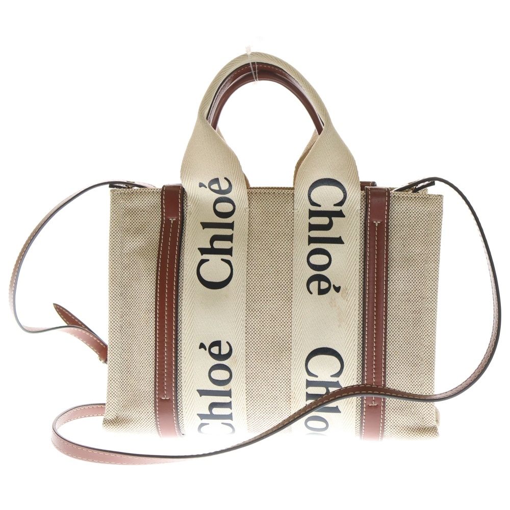 Chloe クロエ WOODY ウッディ スモール 2 WAY ハンド ショルダーバッグ レディース ベージュ