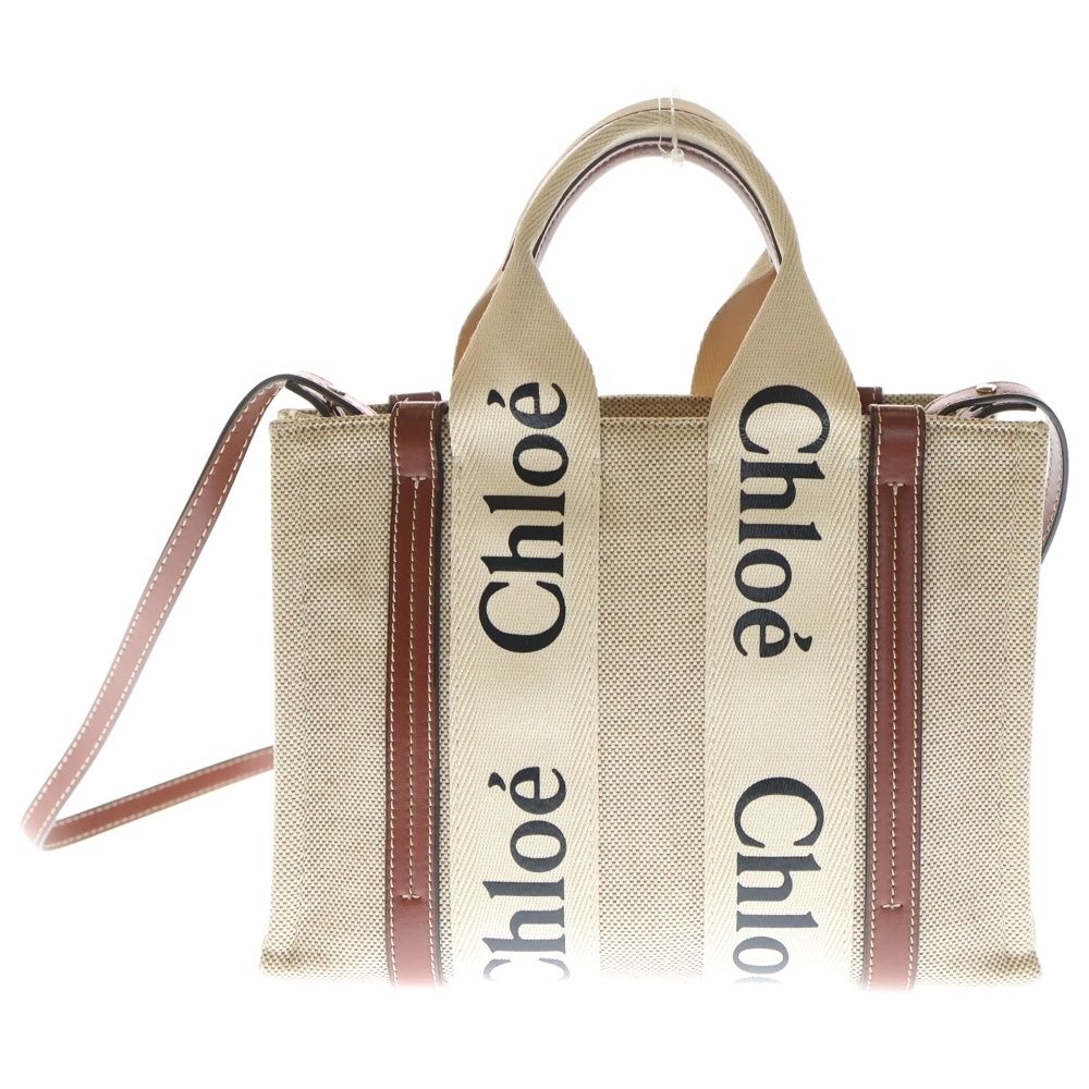 Chloe クロエ WOODY ウッディ スモール 2 WAY ハンド ショルダーバッグ レディース ベージュ