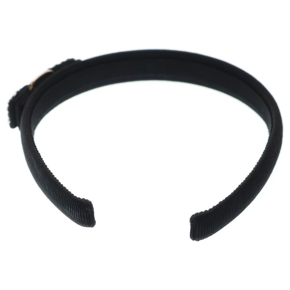 Salvatore Ferragamo サルヴァトーレ フェラガモ リボン カチューシャ ブラック ラインストーン ヘアアクセサリー