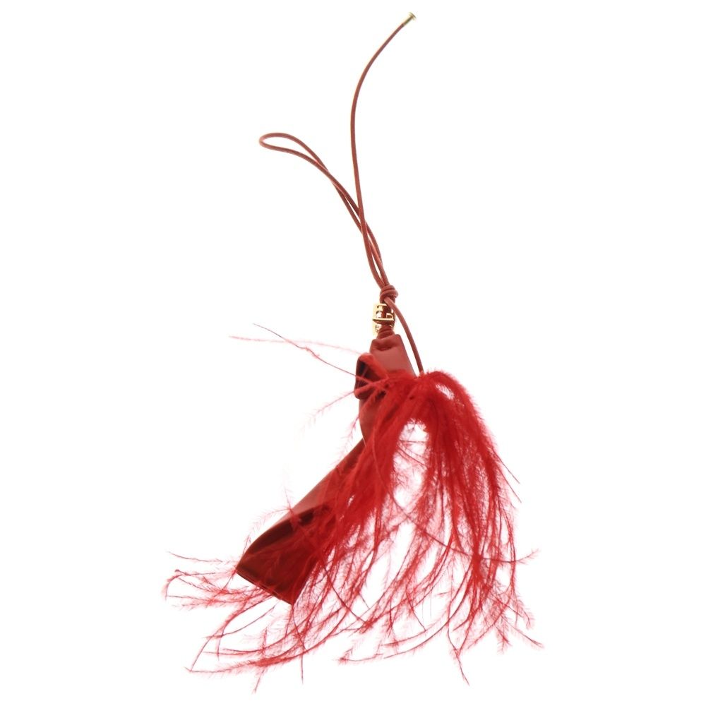 FENDI フェンディ Origami Fish オリガミ フィッシュ チャーム レッド