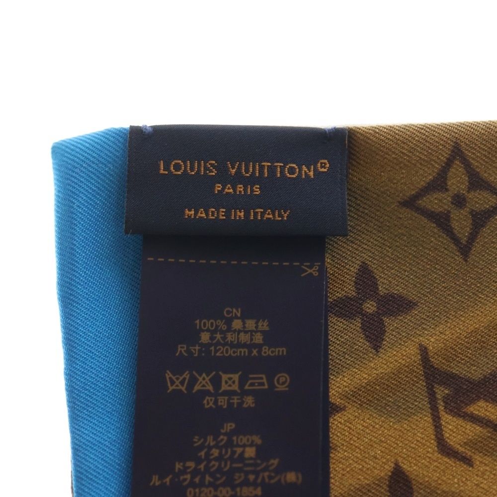  LOUIS VUITTON ルイヴィトン バンドー アニモグラム ペンギン スカーフ ブルー シルク M 90758 バンダナ スカーフ 小物