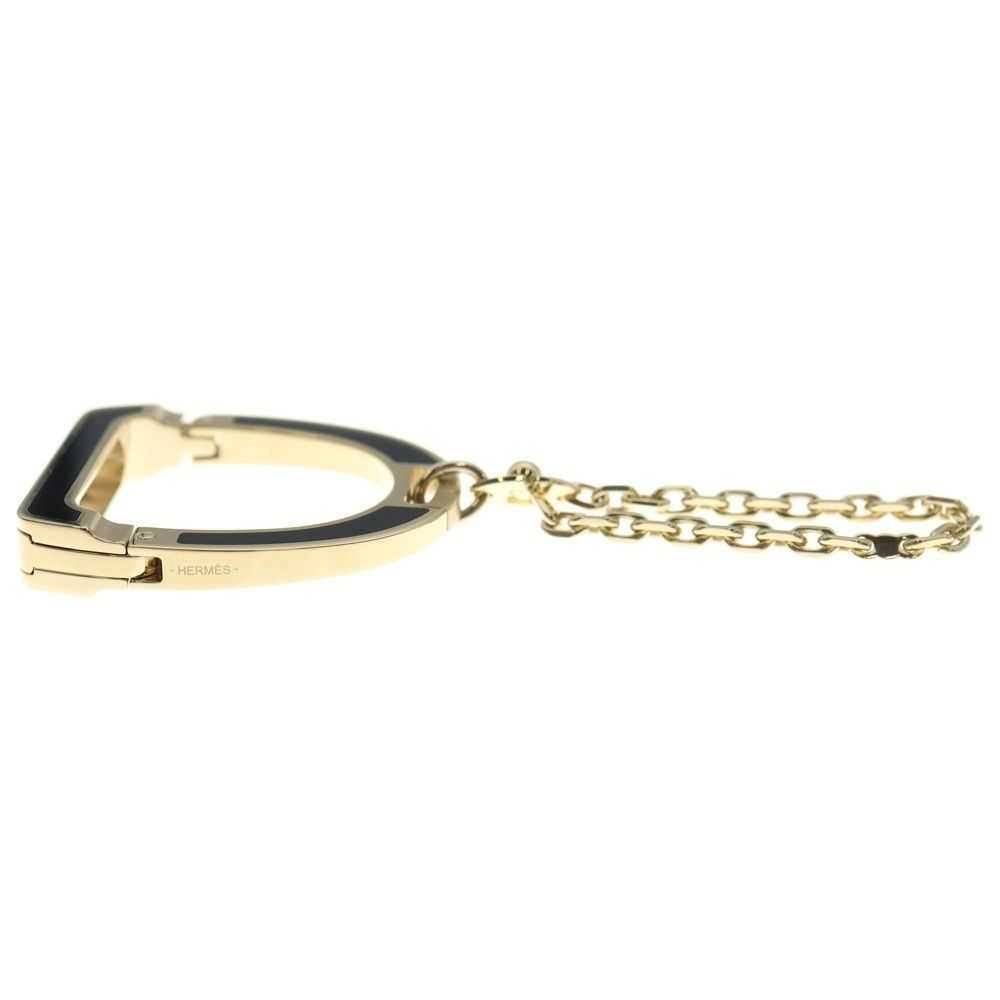  HERMES エルメス グローブホルダー イデアル バッグチャーム ブラック ゴールド キーホルダー キーリング 小物