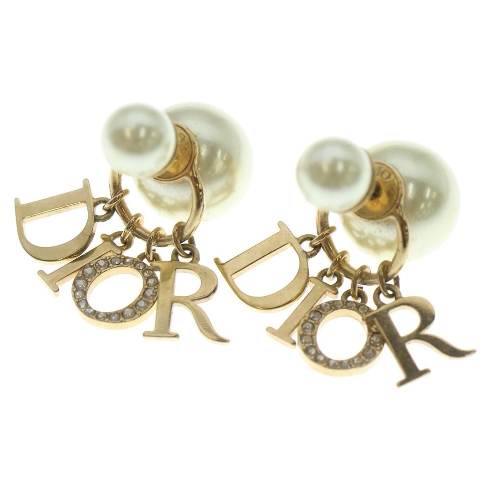 DIOR ディオール CDロゴ パール付ピアス ゴールド GP