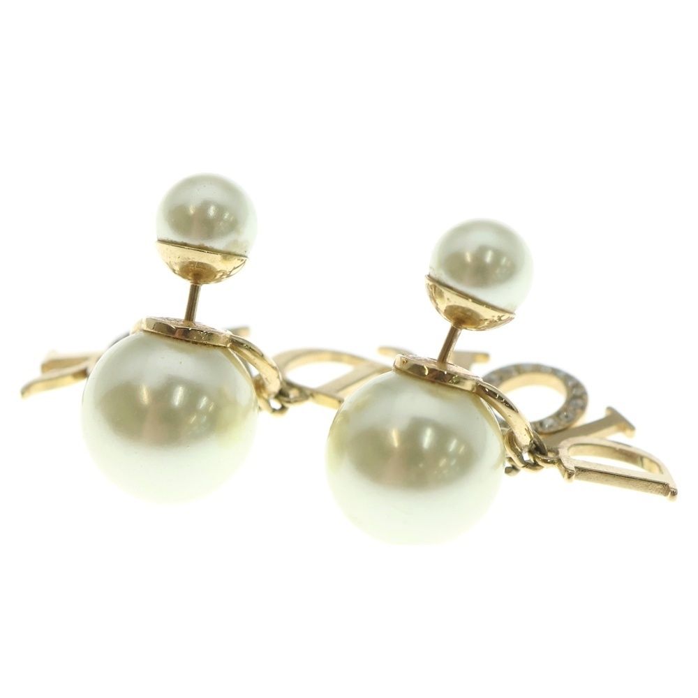 DIOR ディオール CDロゴ パール付ピアス ゴールド GP