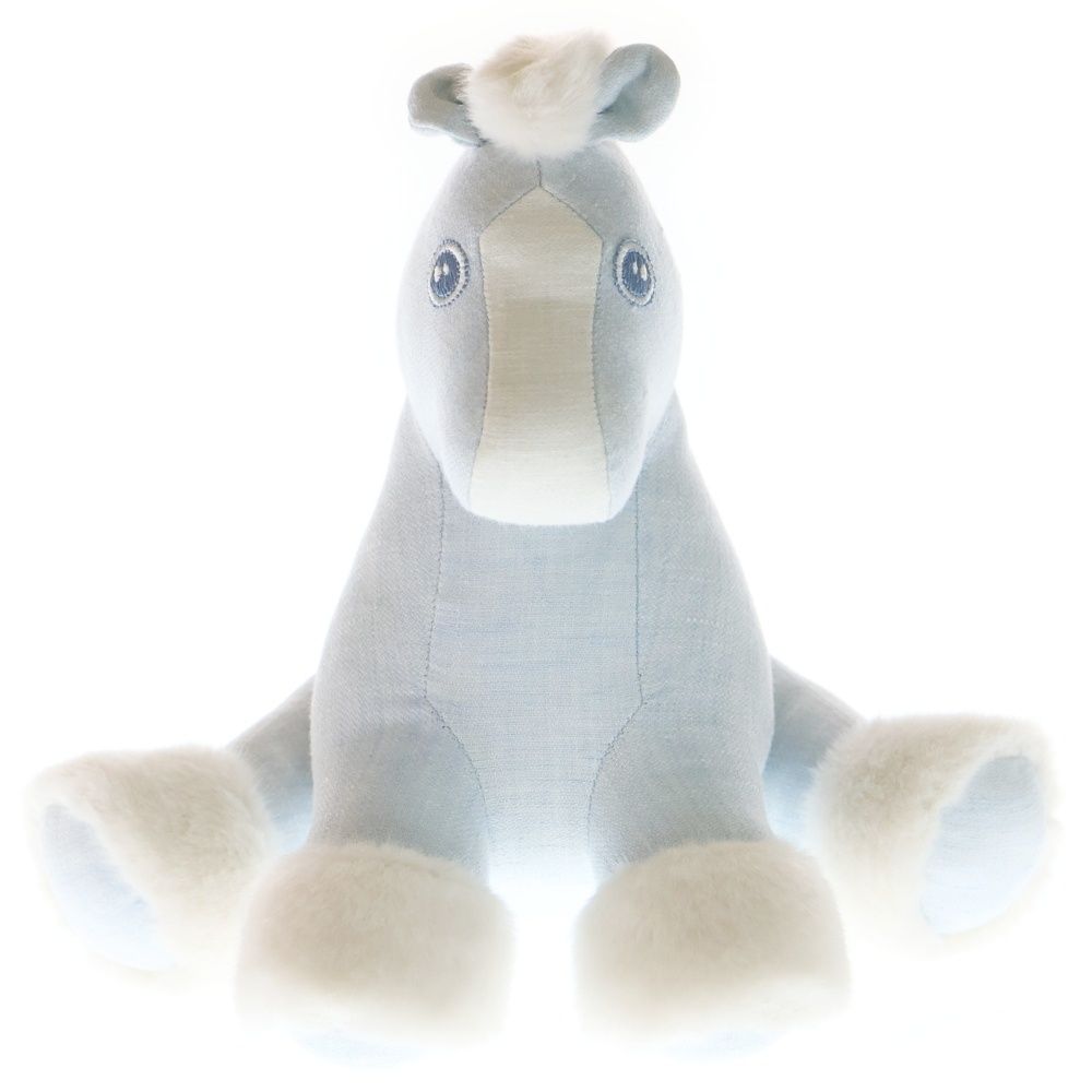 HERMES (エルメス) ベビー エルミー ホース ぬいぐるみ ブルー リネン