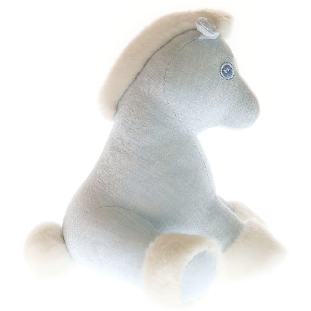 エルメス ベビーエルミー ホース 馬 ぬいぐるみ リネン ブルー 新品 HERMES (エルメス) ベビー エルミー ホース ぬいぐるみ ブルー リネン