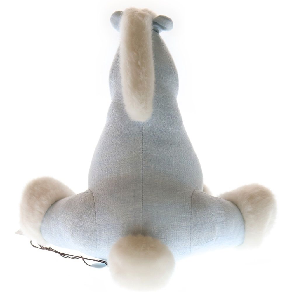 HERMES (エルメス) ベビー エルミー ホース ぬいぐるみ ブルー リネン