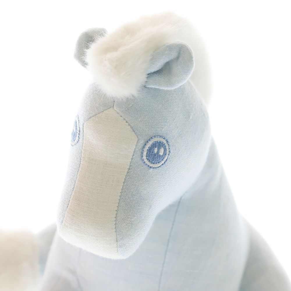 HERMES (エルメス) ベビー エルミー ホース ぬいぐるみ ブルー リネン