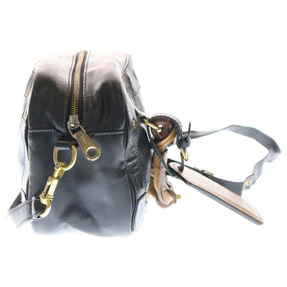 Chloe (クロエ) エデン フリンジ レザーショルダーバッグ ブラック 01