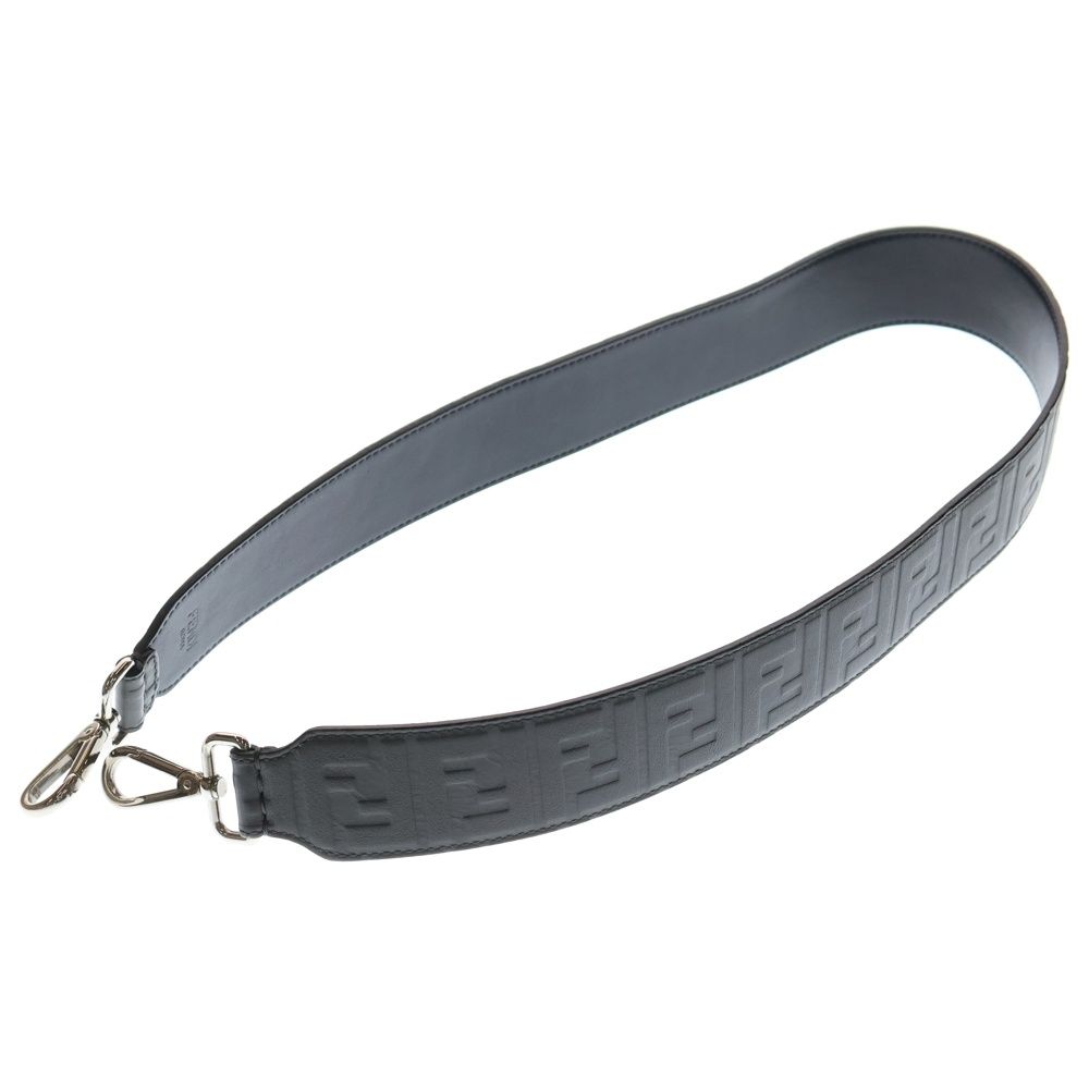 FENDI フェンディ ズッカ柄 ストラップ ユー ロング バックショルダーストラップ グレー ブラック 8 AV 077