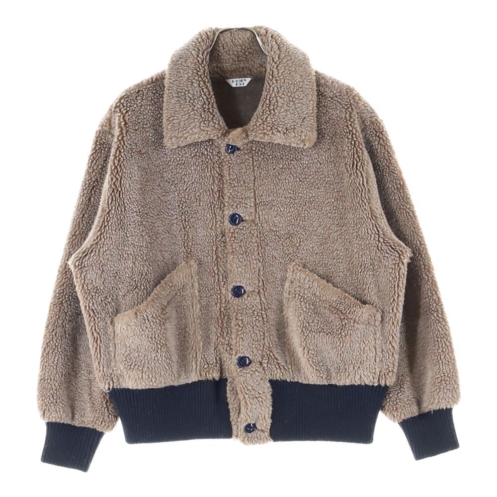 KOOKY ZOO (クーキーズー) フロントボタン ボア ジャケット ブラウン