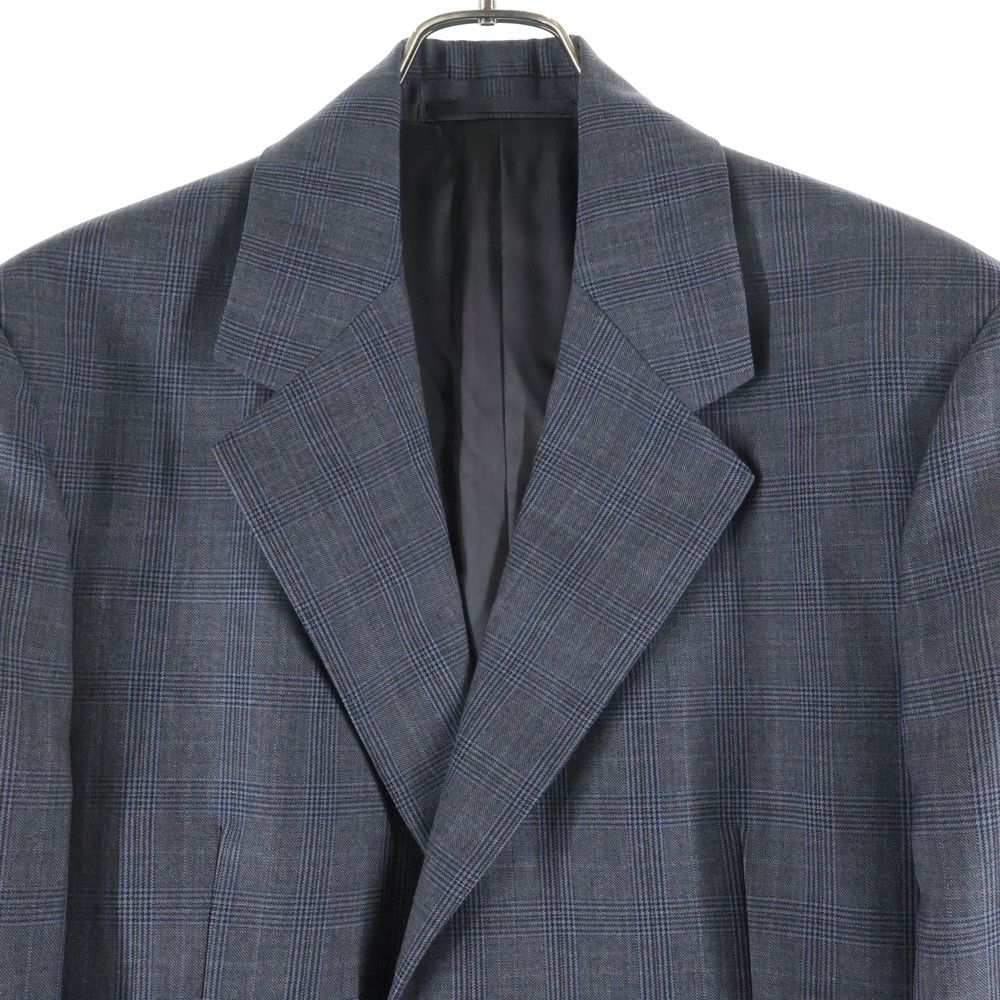 未使用級✨PRADA プラダ　テーラードジャケット　ジップアップ　グレー　ウール PRADA (プラダ) グレンチェック柄2B ウールテーラードジャケット