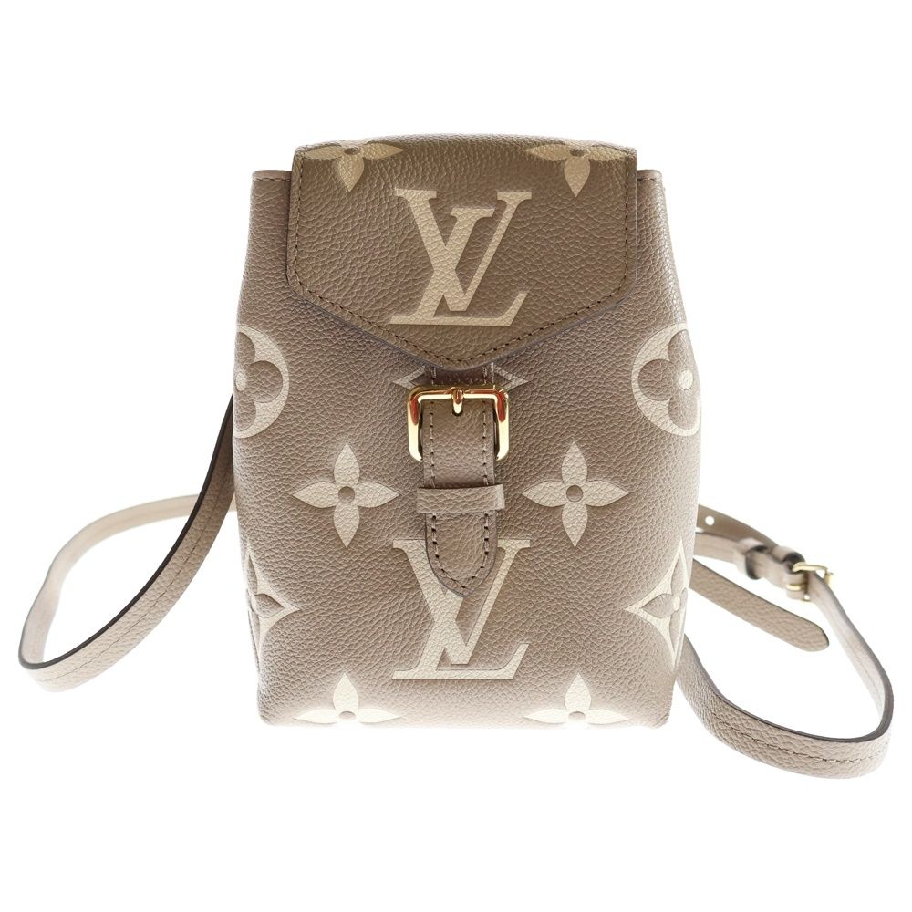 LOUIS VUITTON ルイヴィトン モノグラム アンプラント タイニー バックパック ミニバッグ ミニリュックサック ショルダーバッグ ベージュ レザー M 80738 ゴールド金具