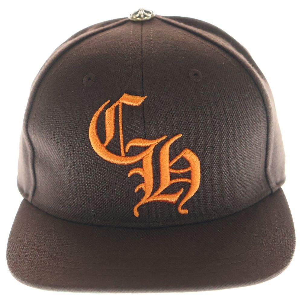 クロムハーツ サイズ:7.375  BASEBALL TRUCKER ベースボールトラッカー レザー切替CH刺繍ベースボールキャップ 中古 SS07 CHROME HEARTS (クロムハーツ) CH BASEBALL Trucker Cap CH刺繍 ベース