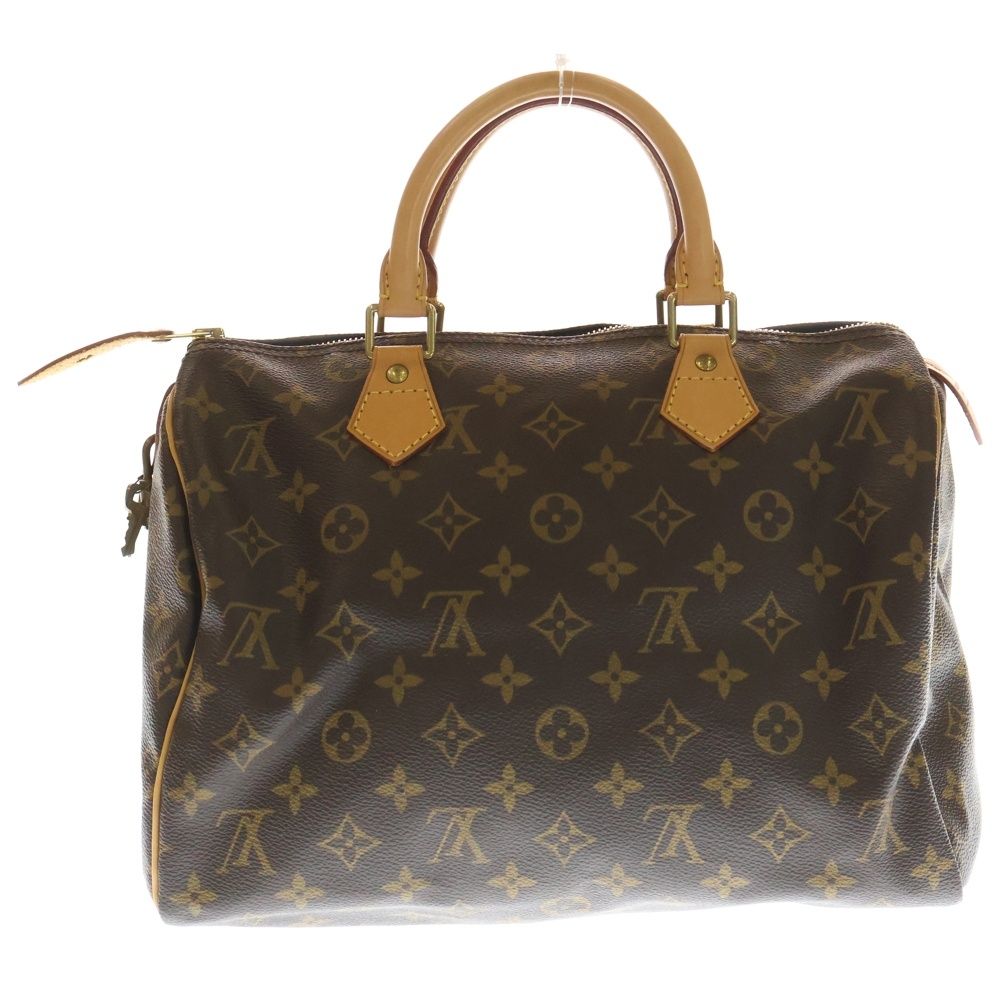 LOUIS VUITTON ルイヴィトン モノグラム スピーディ30 ハンドバッグ ボストンバッグ ブラウン レザー PVC M 41526 ゴールド金具