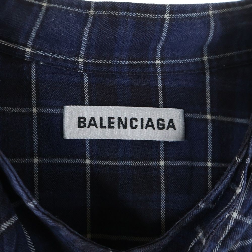 BALENCIAGA (バレンシアガ) バックロゴプリント チェック柄 ボウタイ