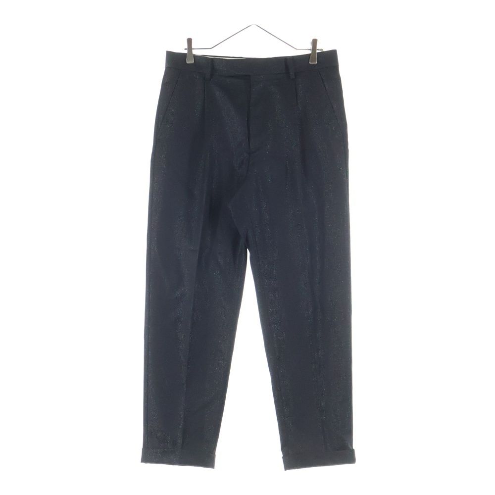 【美品】ワコマリア×ドーメル PLEATED TROUSERS ラメ入り 黒 M WACKO MARIA (ワコマリア) DORMEUIL / GLITTER PLEATED TROUSERS(TYPE
