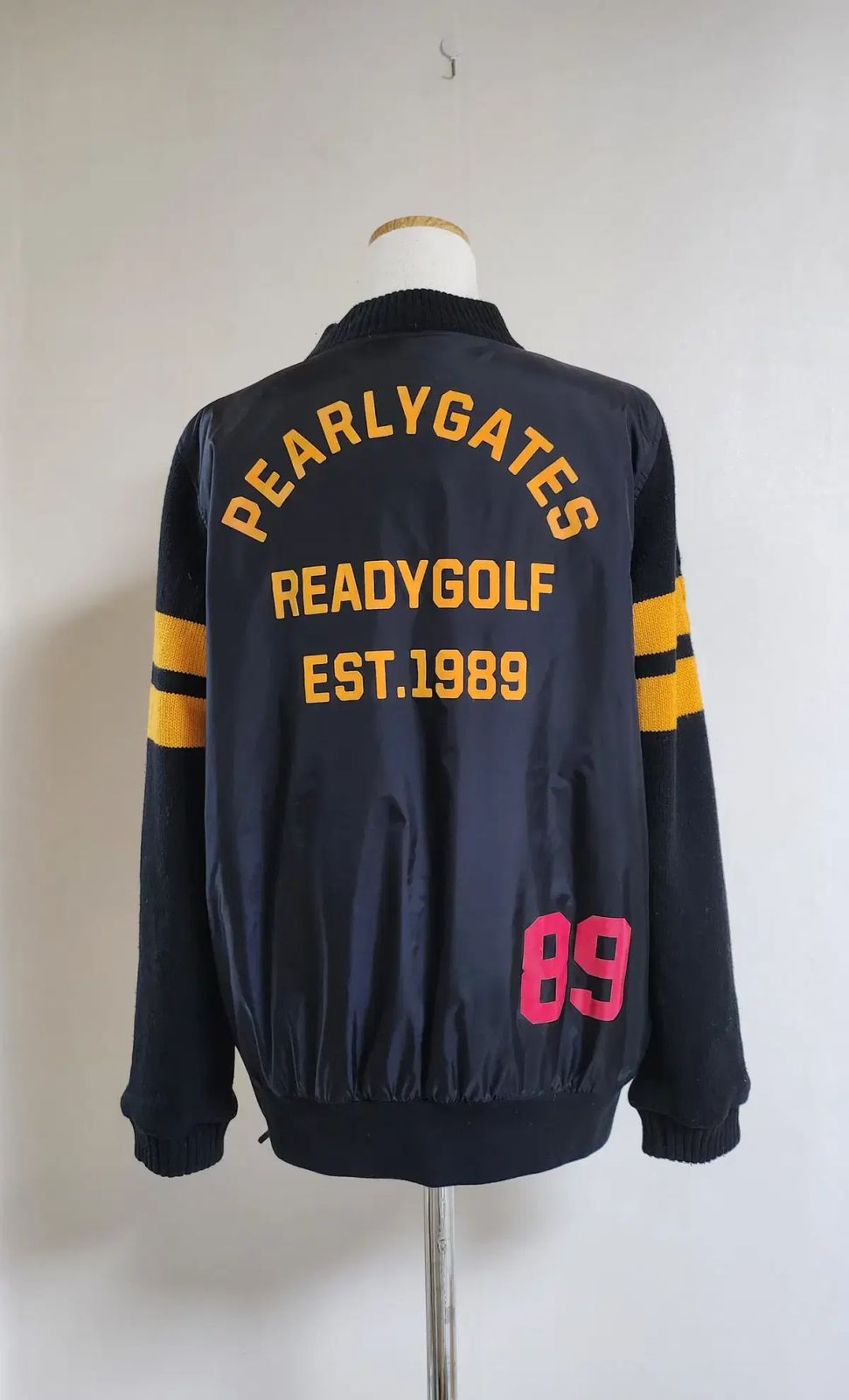 美品 PEARLY GATES ハーフジップアップ ジャケット PEARLY GATES ナイロンジャケット ハーフジップ ネイビー PEARLY GATES