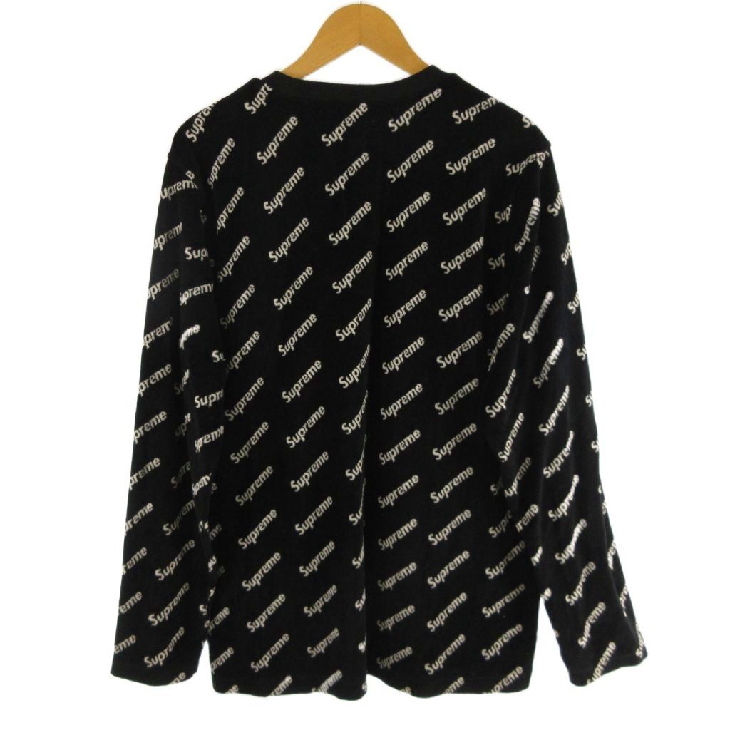 シュプリーム SUPREME Velour Diagonal Logo L/S Top カットソー
