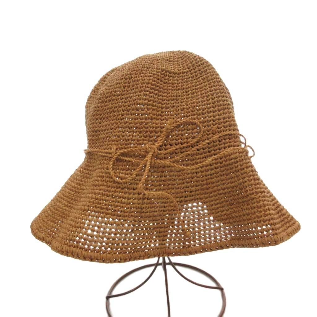 ヘレンカミンスキー HELEN KAMINSKI ラフィアハット 麦わら帽子 ブラウン FF ECT