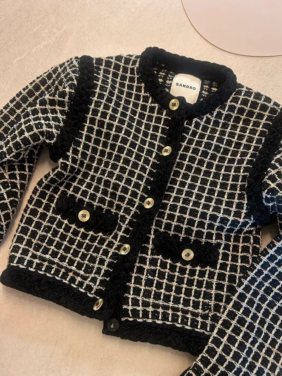 サンドロ マルチ メタル ツイード ブレイディンガディガン 1 サイズ マルチプル 写真O