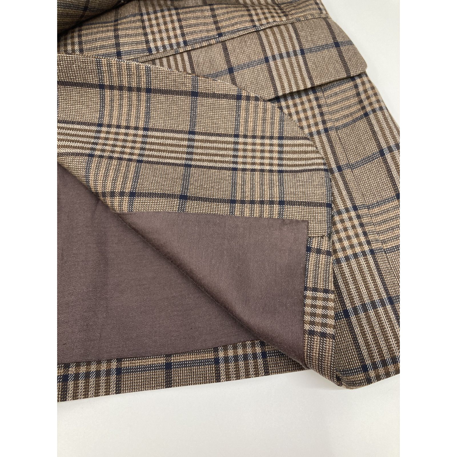 KIJI キジ ﾌﾞﾗｳﾝ ﾁｪｯｸ ｳｰﾙ ﾃｰﾗｰﾄﾞｼﾞｬｹｯﾄ 2 - メルカリ